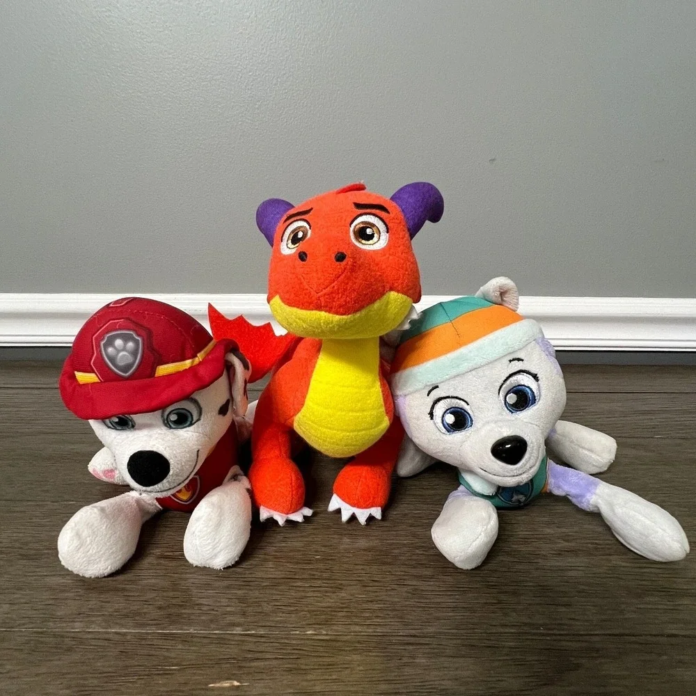 Paw Patrol Plush‎ Toy Bundle Marshall Sparks Everest Stuffed Animals Kids